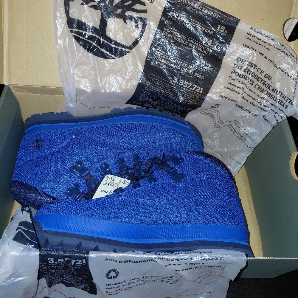 Timberland Knit Boots in Vibrant Blue